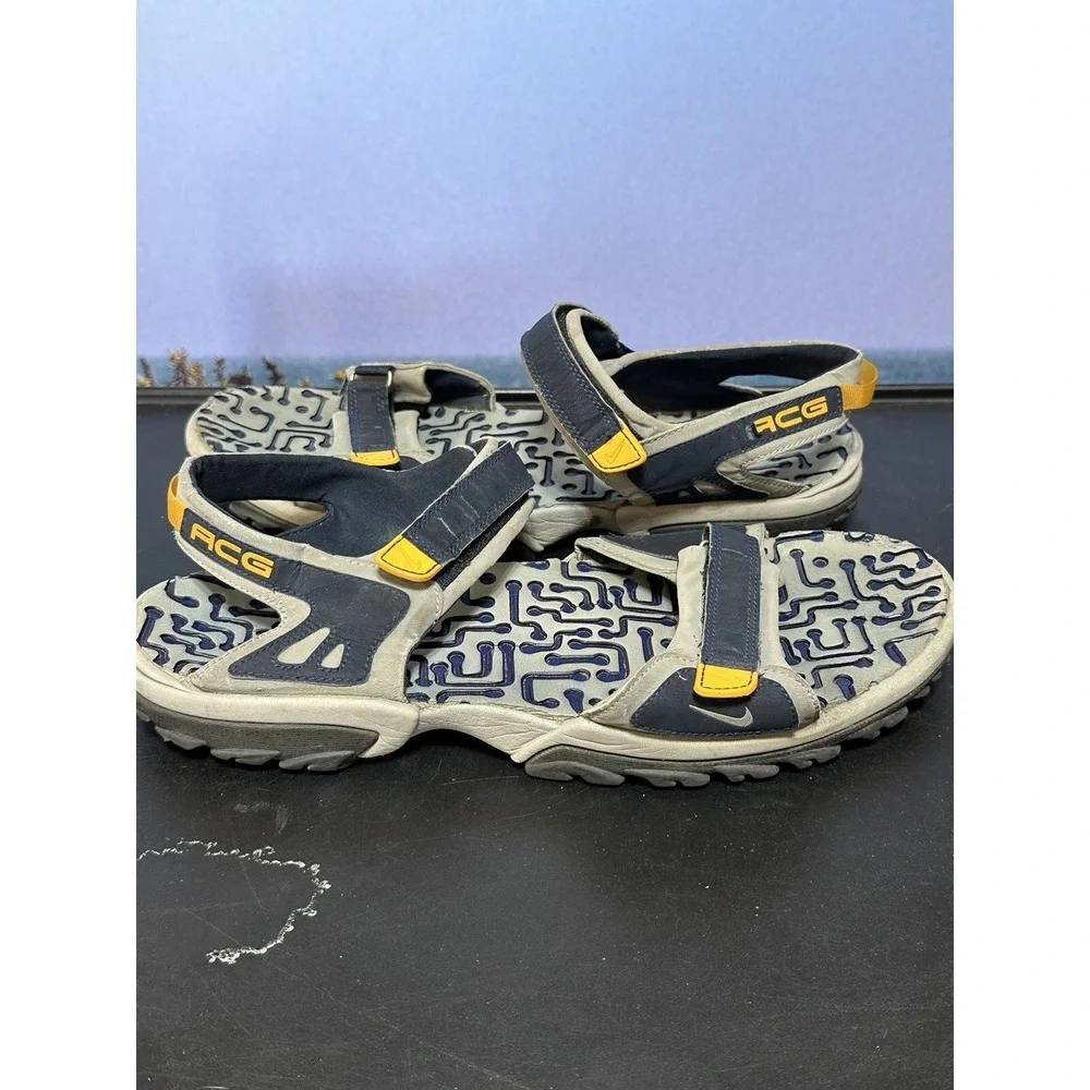 Nike ACG‎ Mens 14 Hiking Trail Ankle Strap Sport Sandal Navy Blue Shoes